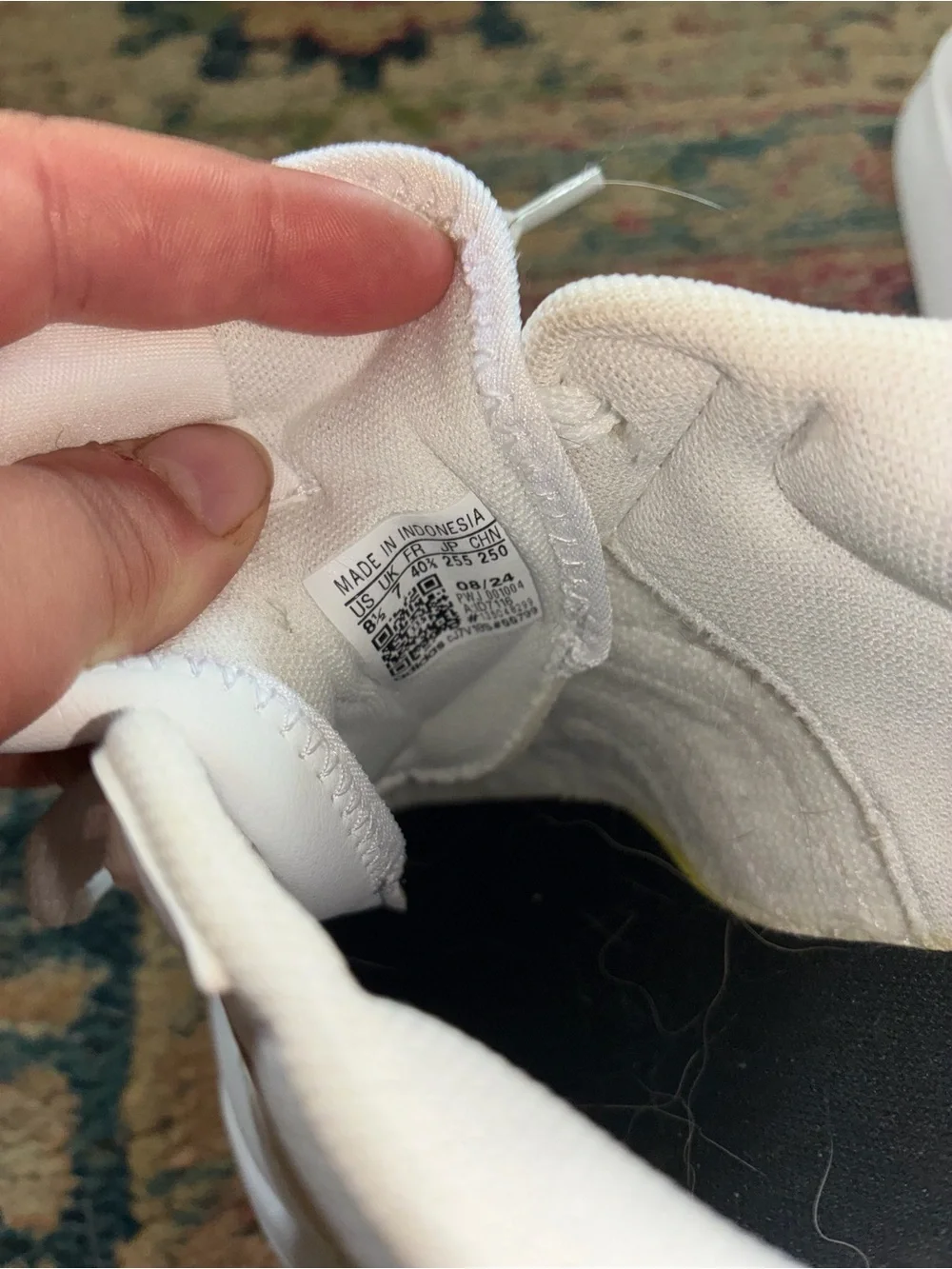 adidas Women's White Sneakers with Rose Gold Stripes